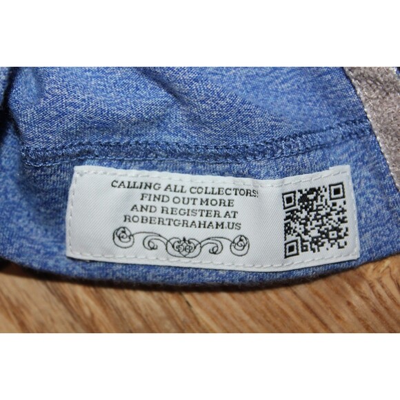 Robert Graham Shirt Men's Blue Long Sleeve Knit Pullover Colorful Tee Crew Sz M - Picture 10 of 12